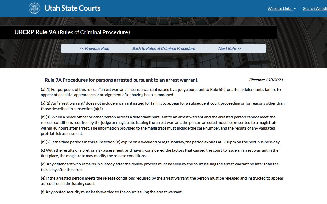 Rich County Sheriff contact channels for arrest warrant service questions