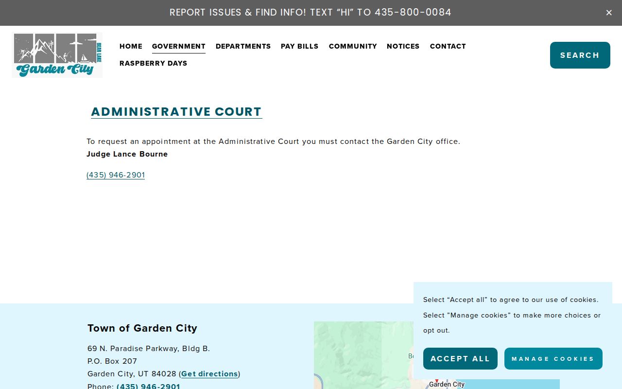 Garden City administrative court distinction for Rich County municipal warrant records