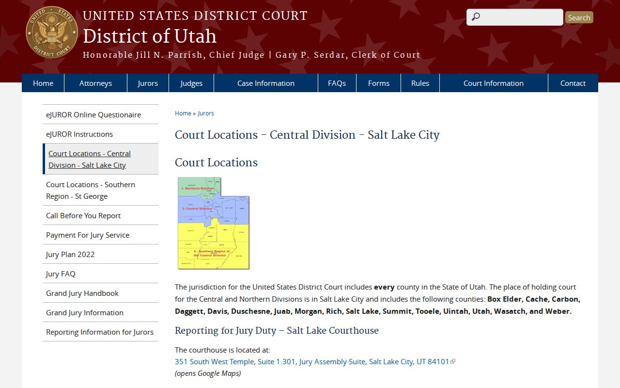 District of Utah Northern Division context for a Rich County warrant search